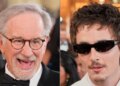 Steven Spielberg e Timothée Chalamet parecem se evitar no tapete vermelho