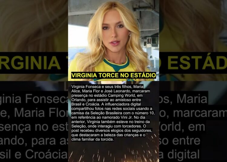 VIRGINIA TORCE NO ESTÁDIO #shorts #virginiafonseca #copadomundo
