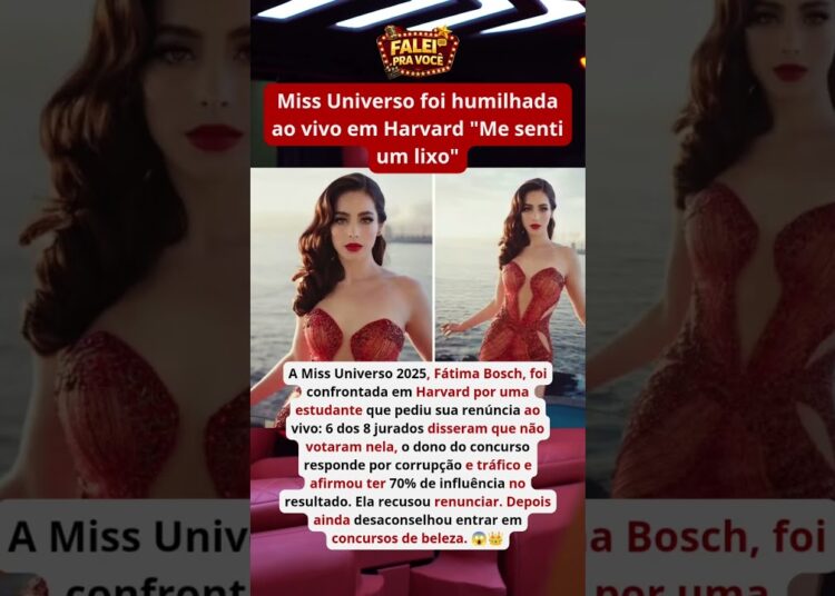 Miss Universo foi humilhada ao vivo em Harvard  #famosos #noticias #fofoca