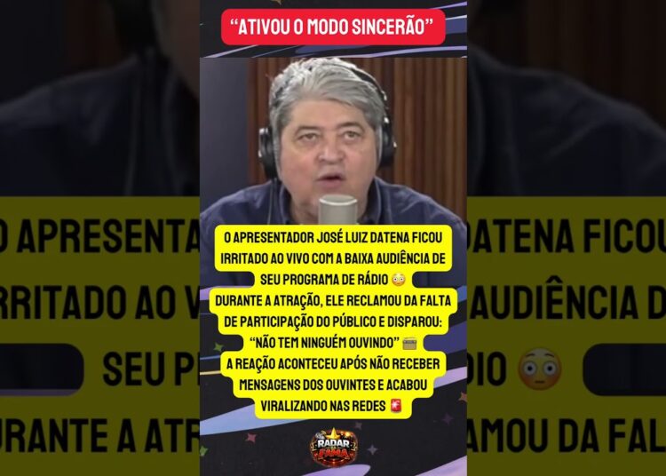 DATENA SE REVOLTA AO VIVO: “NINGUÉM OUVINDO” 🚨