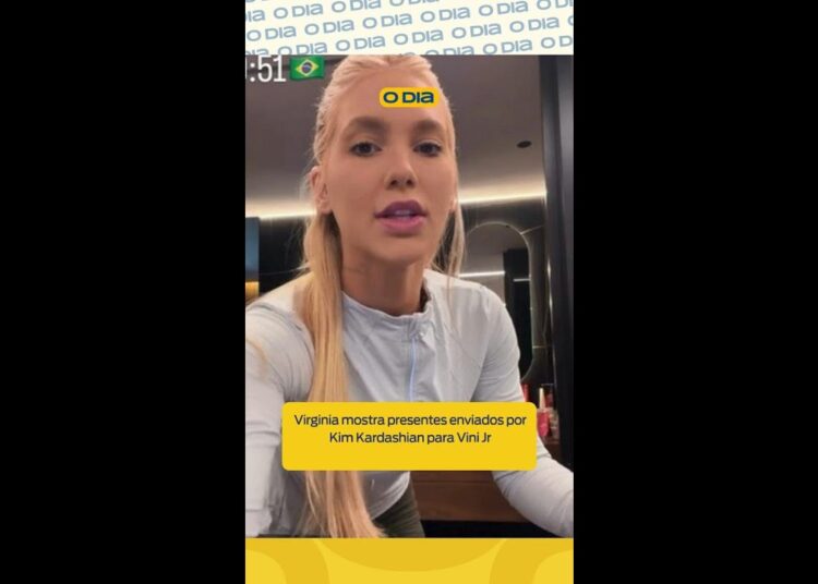 Virginia mostra presentes enviados por Kim Kardashian para Vini Jr