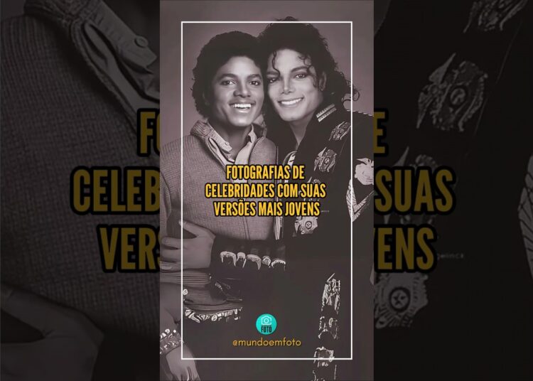 🌐 CELEBRIDADES em fotografias com suas versões mais jovens #mundoemfoto #curiosidade #photoshop