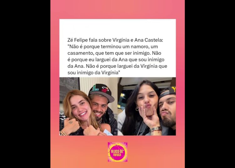 Durante uma entrevista ,#zefelipe  falou sobre #virginiafonseca  e #anacastela. #fofocas #fofoca