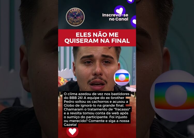 O JOGO FOI SUJO? EQUIPE DE PEDRO DETONA A GLOBO APÓS EXCLUSÃO DA FINAL DO BBB 26!
