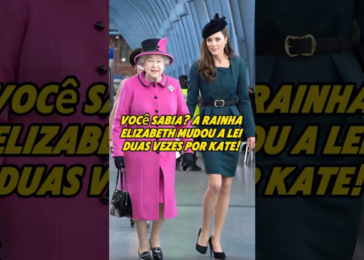 Você sabia? A Rainha Elizabeth mudou a lei duas vezes por Kate! #royal #kate #queenelizabeth #funny