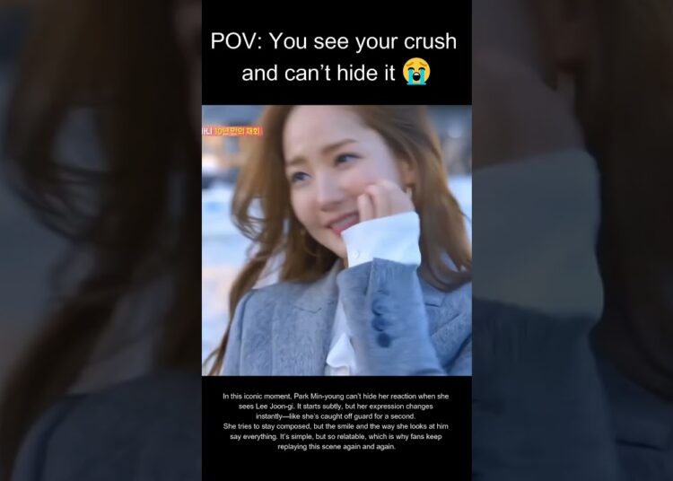 POV: You see your crush and can’t hide it 😭|| Park Min Young’s Reaction to Lee Joon Gi Is Too Real
