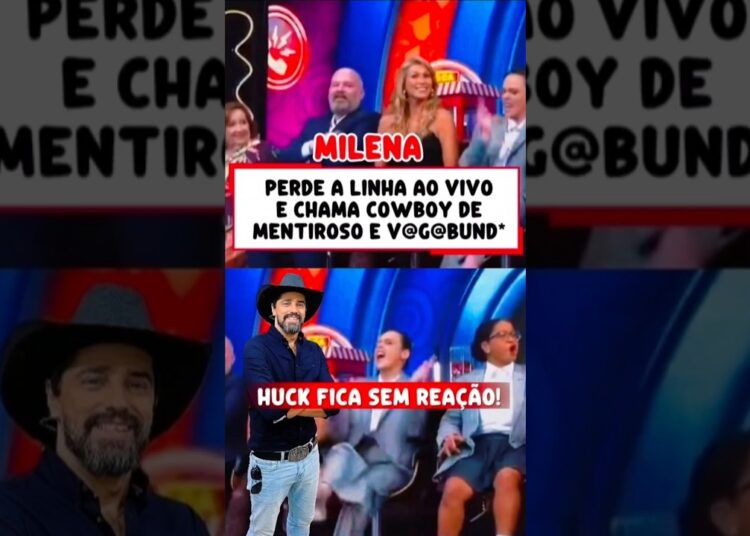 AO VIVO NO DOMINGÃO: MILENA CHAMA COWBOY DE MENTIROSO, VAGABUNDO E GERA POLÊMICA
