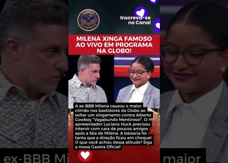 PERDEU A LINHA! MILENA XINGA FAMOSO EM PLENO DOMINGÃO E DEIXA LUCIANO HUCK SEM REAÇÃO!