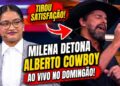 AO VIVO: Tia Milena DETONA Alberto Cowboy no Domingão: “Vagabund0, mentiroso”