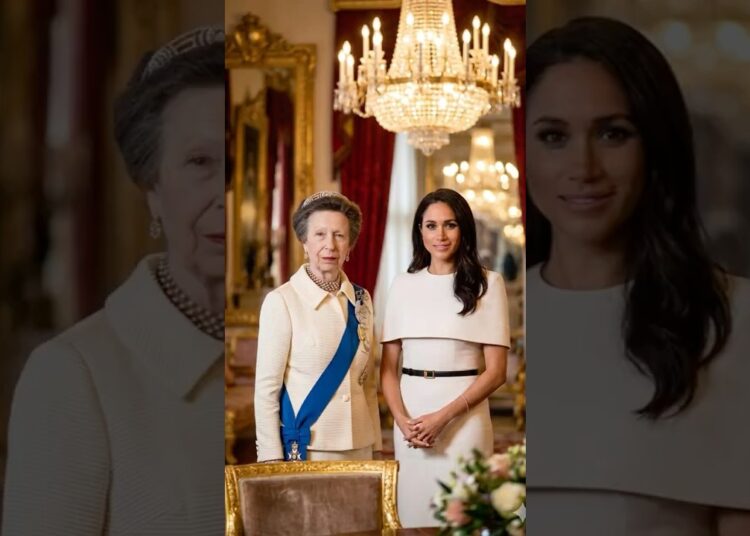 Princess Anne’s SECRET Gesture: A Message to Meghan? 🤫 #anne #meghanmarkle #royal #shorts #kate