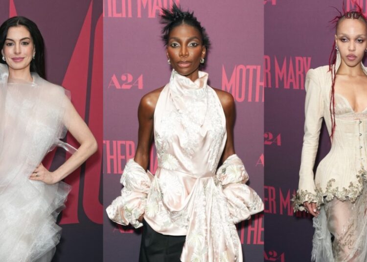 Anne Hathaway em Lever & More na estreia de 'Mother Mary' em Nova York