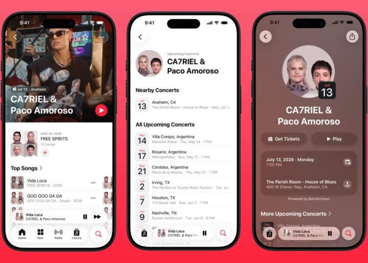 Apple Music agora ajuda você a acompanhar shows de seus artistas favoritos