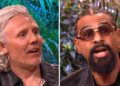 As estrelas de I'm A Celebrity saem do set enquanto a final ao vivo é lançada no caos