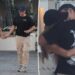 Brooks Nader e Taron Egerton se beijam durante um encontro noturno em Los Angeles