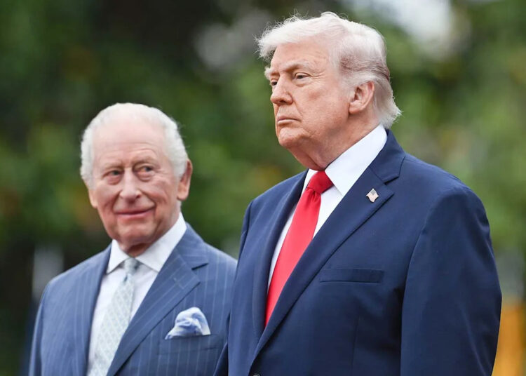 Casa Branca publica foto dos 'Dois Reis' Donald Trump e do Rei Charles durante a visita de estado da realeza