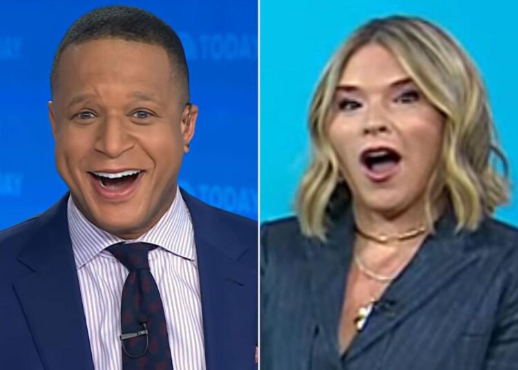 Craig Melvin revela acidentalmente notícias da major Jenna Bush Hager Hollywood durante a transmissão ao vivo do programa “Today”: 'My Bad!'