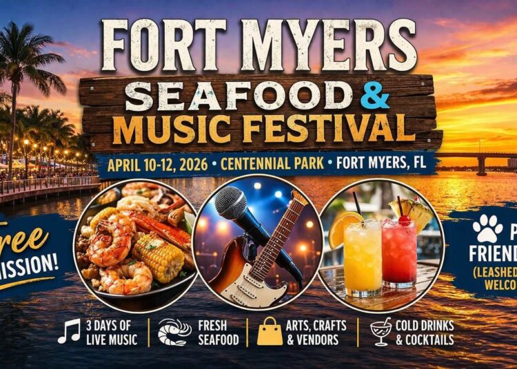 Fort Myers Seafood & Music Festival 2026: programação da banda, horários, comida e guia completo do evento