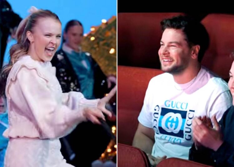 JoJo Siwa surpreende o namorado Chris Hughes com uma produção teatral elaborada e em grande escala no videoclipe de 'Serendipity'