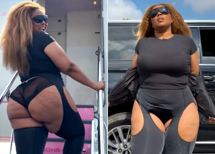 Lizzo mostra suas nádegas em roupa NSFW para ‘Hoechella’