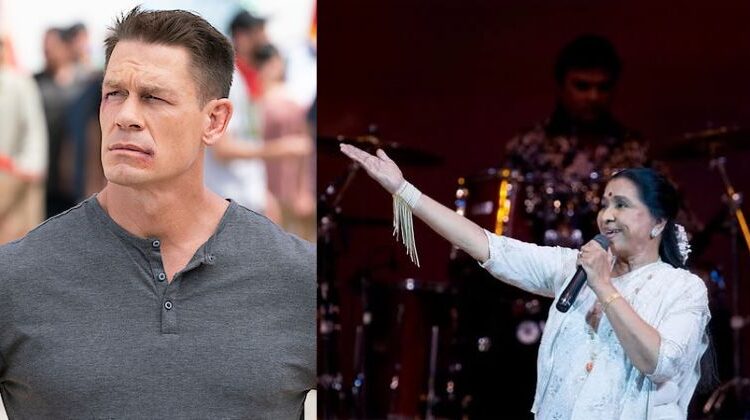 O ator e lutador John Cena presta uma homenagem silenciosa a Asha Bhosle após sua morte