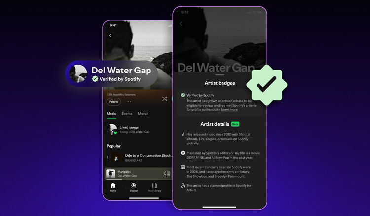 O novo selo de verificação do Spotify mostra que a música não é gerada por IA