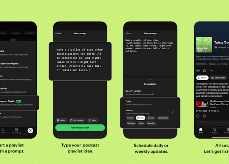 O recurso Prompted Playlist do Spotify agora funciona para podcasts