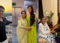 Sachin Tendulkar e Tabu ficam emocionados, console a neta de Asha Bhosle na residência