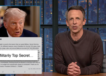 Seth Meyers apresenta a desculpa mais selvagem de Trump para seu salão de baile de US$ 400 milhões