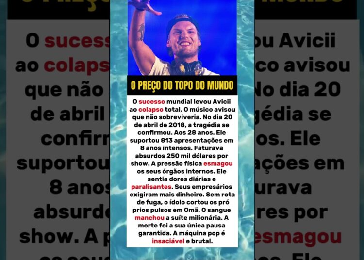 A verdade brutal e os avisos ignorados antes da morte trágica do DJ Avicii.
