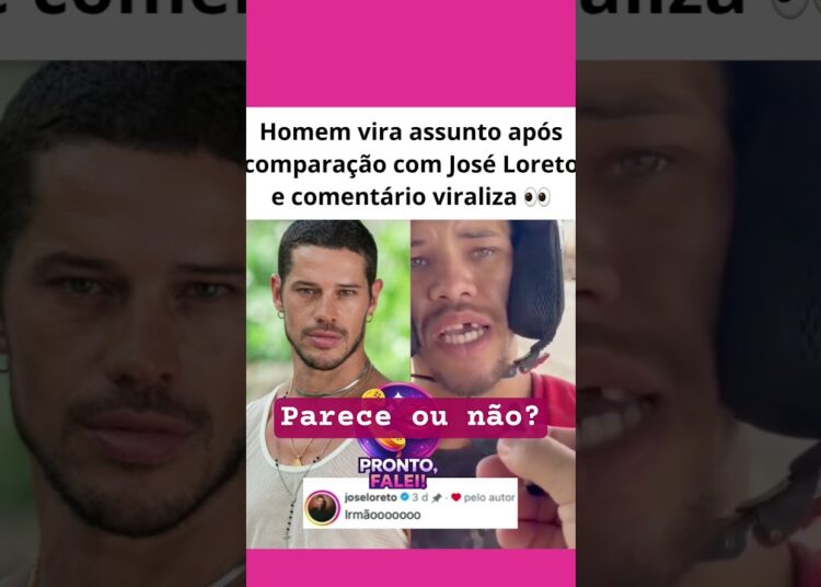 Vocês acham que ele parece com o José Loreto? #famosos #fofocas #entretenimento
