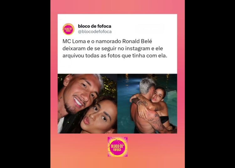 #mcloma  e o namorado Ronald Belé deixaram de se seguir no instagram. #fofoca #fofocas