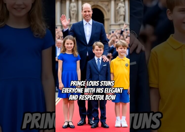 Prince Louis Stuns Everyone With His Elegant and Respectful Bow #royal #charlotte #princelouis #kate
