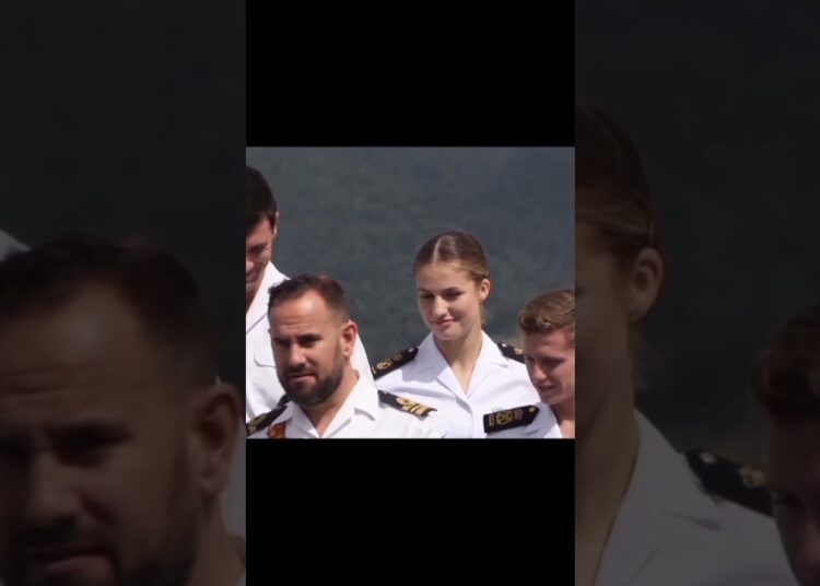 Princess Leonor Stands Strong with✨ Her Navy Team#royal #leonor #princess #navy#new.