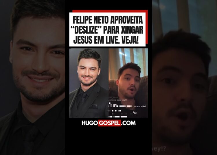 Felipe Neto aproveita “deslize” para xingar Jesus em Live #felipeneto #jesus #famosos #Live #youtube