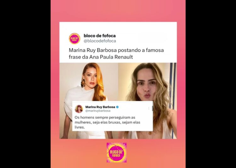 #marinaruybarbosa postando a famosa frase da #anapaularenault