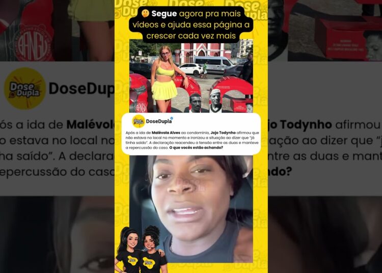 Após a ida de Malévola Alves ao condomínio, Jojo Todynho afirmou que não estava no local no momento
