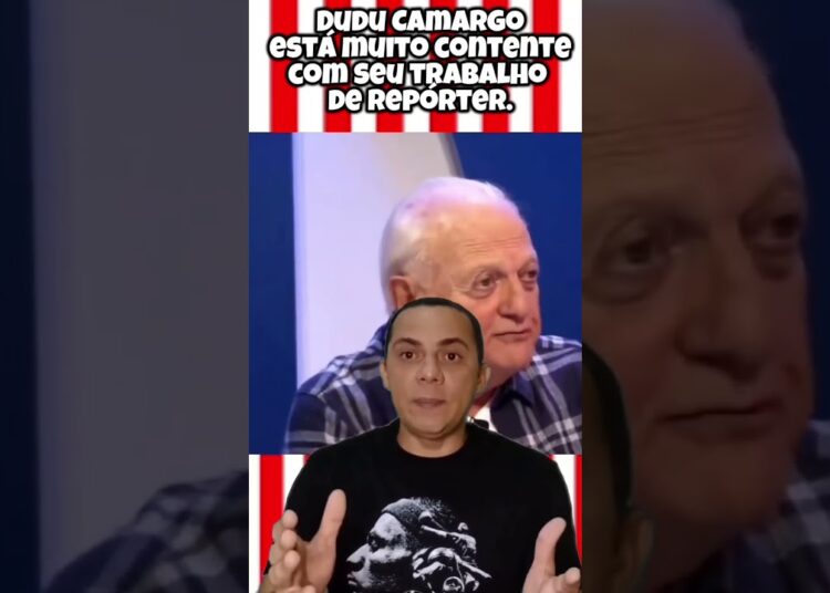 Dudu Camargo está muito contente com seu trabalho de repórter.  #fofoca #polemica #famosos