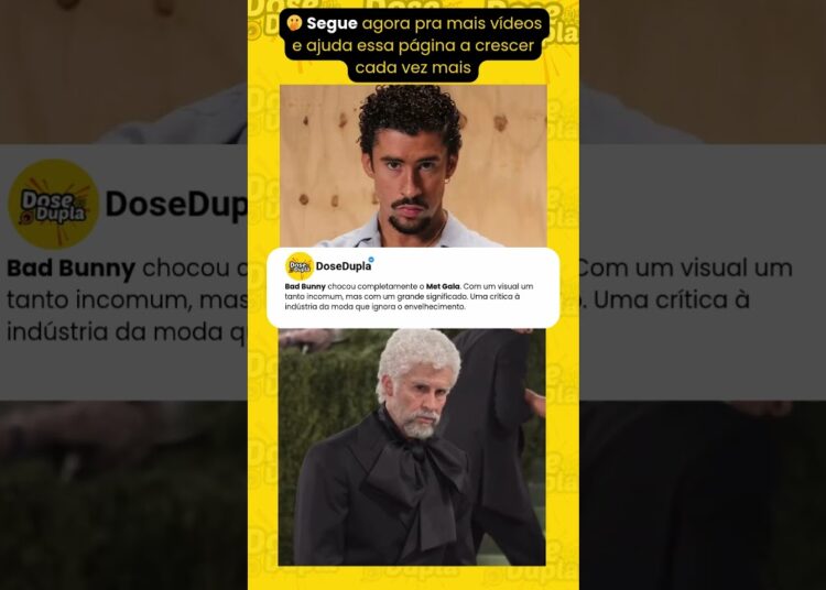 Bad Bunny chocou completamente o Met Gala, com um visual incomum, mas com um grande significado.
