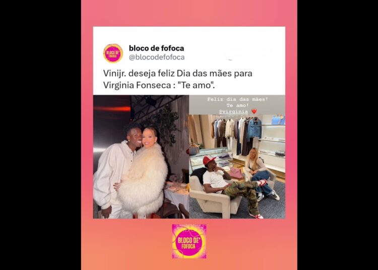Vinijr. deseja feliz Dia das mães para Virginia Fonseca : “Te amo”.