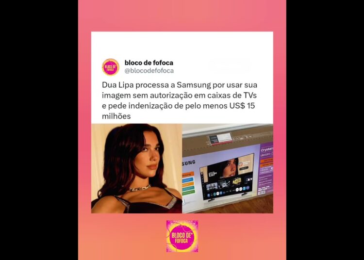 #dualipa  processa a #samsung por usar sua imagem sem autorização em caixas de TVs .#fofoca #fofocas