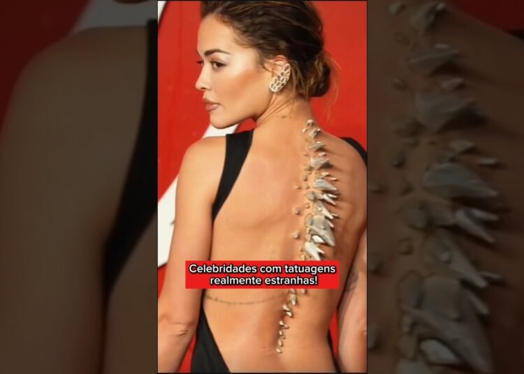 Celebridades com Tatuagens Realmente Estranhas! #famosos #hollywood #curiosidades #brasil