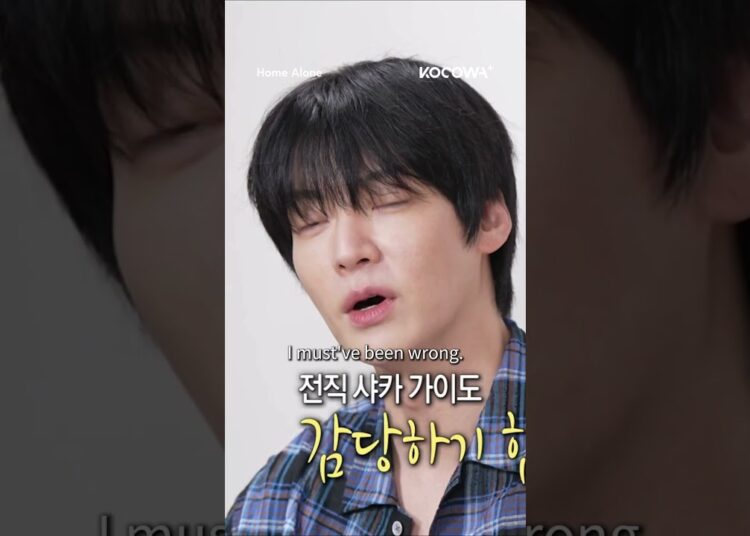 Trying to take a cute family photo with Anju, but he’s not ready! #kvariety #homealone #ahnjaehyun