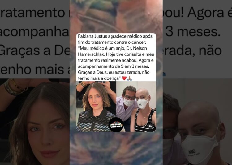 Fabiana emocionou ao revelar que concluiu o tratamento contra o câncer #fofocas #noticias