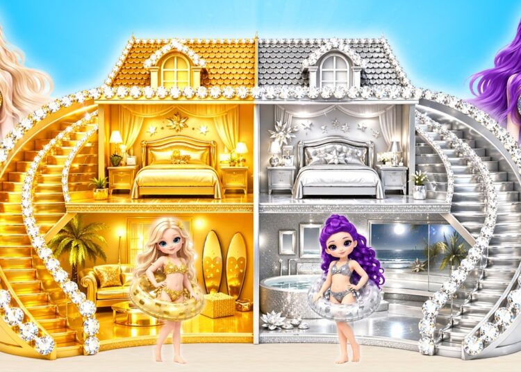 Construímos um Quarto Secreto: Realeza Ouro vs Prata! Quem Vence a Construção Real? | BOBAPIC PT