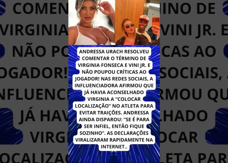 Andressa Urach detona Vini Jr após fim com Virginia!