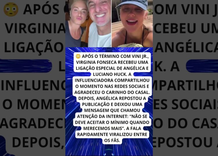 Angélica manda indireta após término de Virginia e Vini Jr!
