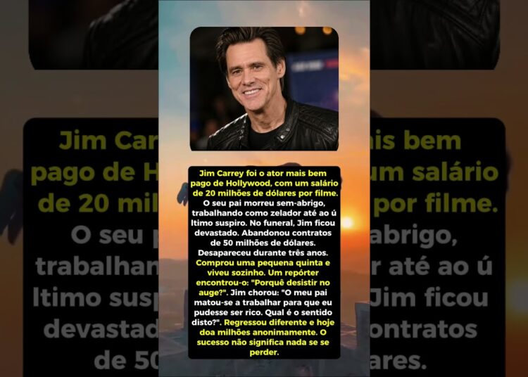 O Momento em que Jim Carrey Questionou o Sucesso #HistóriaReal #Reflexão #Sucesso #Vida