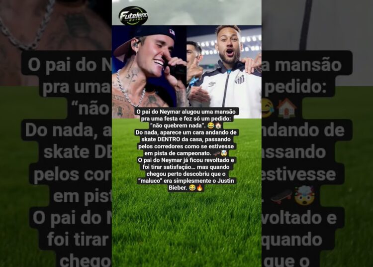JUSTIN BIEBER DE SKATE DEIXA PAI DO NEYMAR REVOLTADO EM FESTA 😂🔥