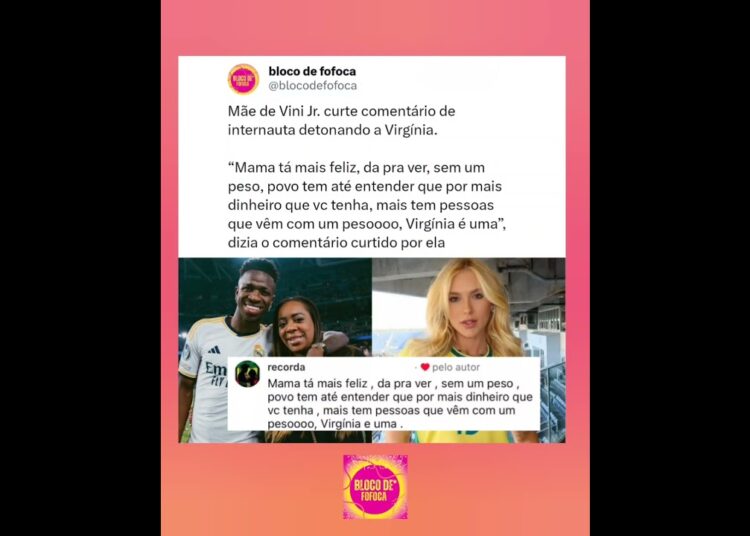 Mãe de #vinijr .curte comentário de internauta detonando a #virginia .