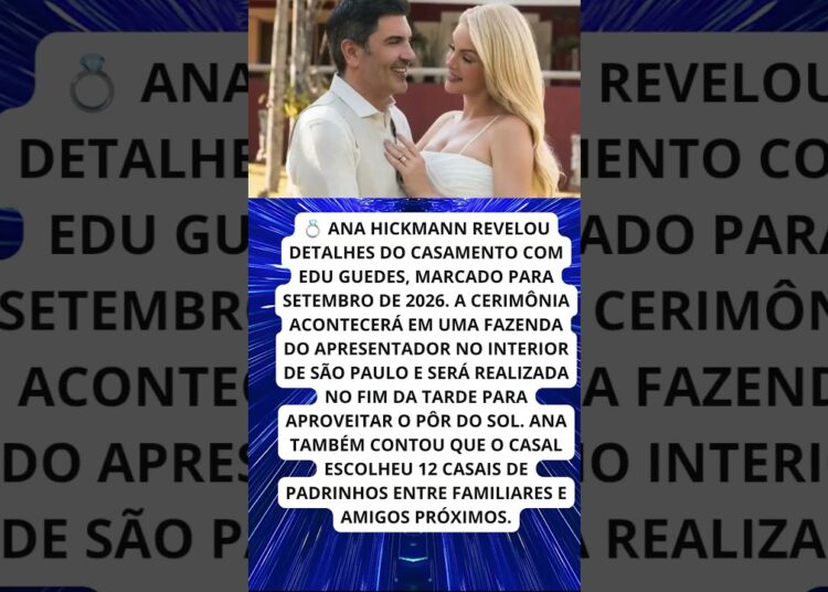 Ana Hickmann revela detalhes do casamento com Edu Guedes!